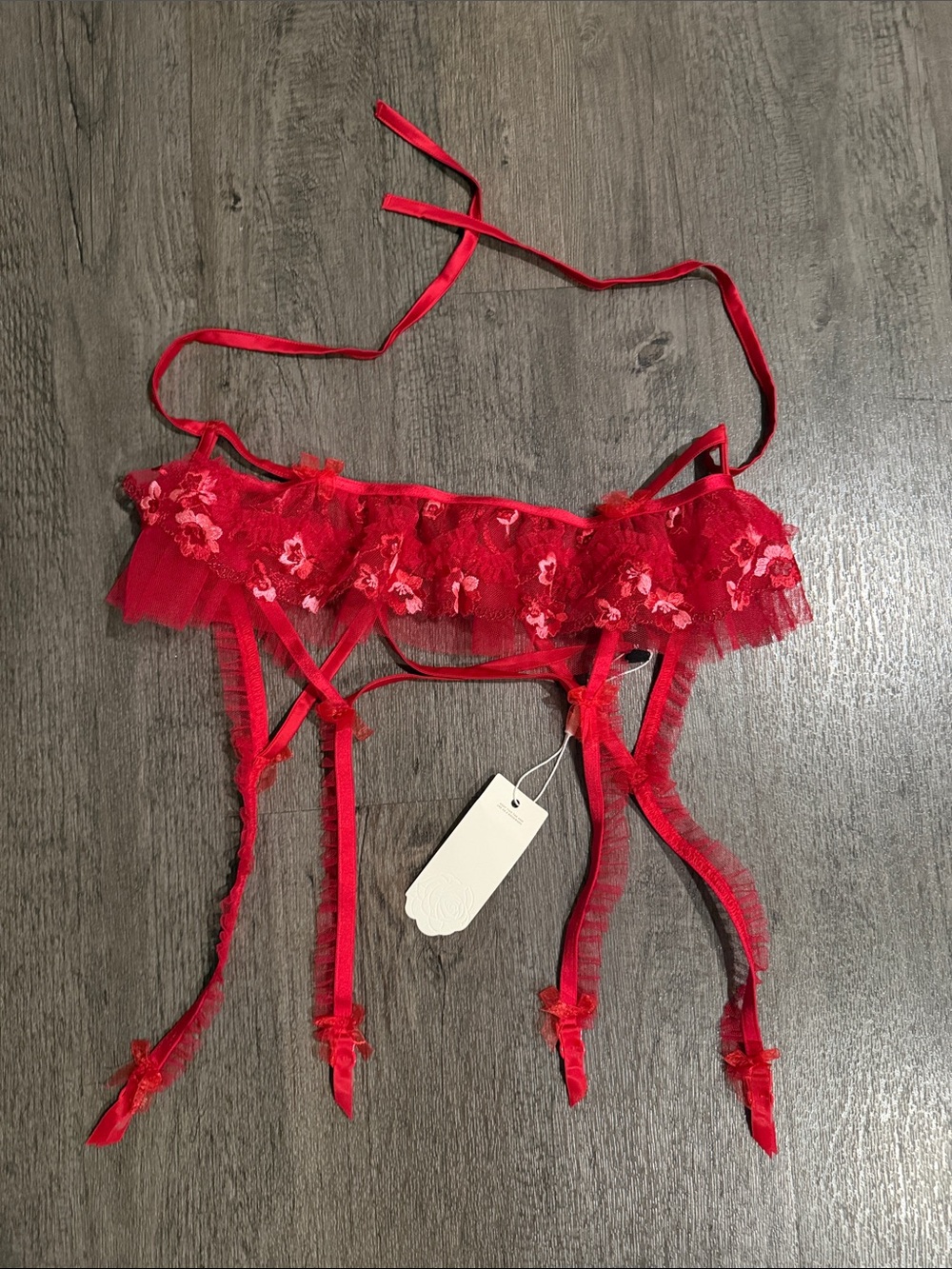 For the love of lemons red garter belt